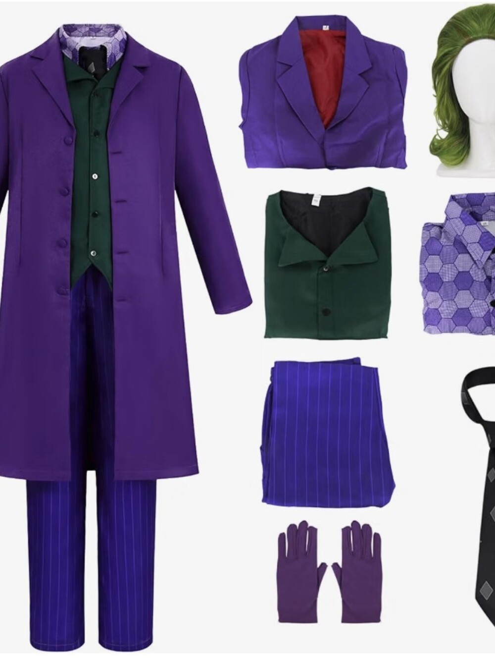 Joker COMPLETE Costume Set - Men's Purple Suit New in Box Size Medium